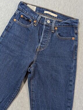 Levi's Premium Wedgie Icon Fit Jeans Women's 23 Dark Wash Blue Buttonfly